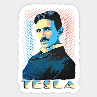 Nikola Tesla Pop Art Design Sticker